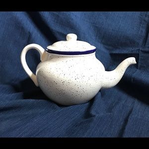 Blue Harbor BLUE SPECKLED CERAMIC TEAPOT